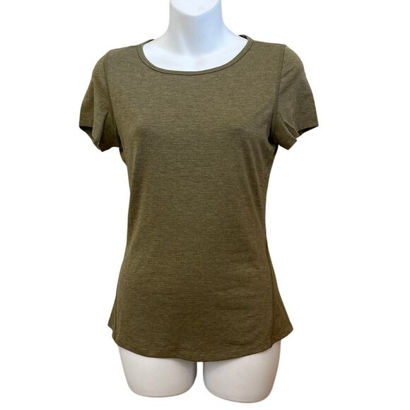 Universal Standard Easy Active Tee Shirt Heather Olive Size 4XS US 0 New - Picture 1 of 4